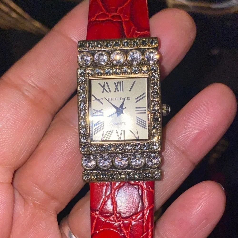 Heidi Daus vibrant red
